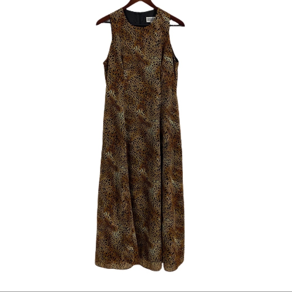 VINTAGE Maxi Dress Animal Print Sz M - Picture 2 of 8